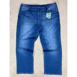 New Halara Flex Denim High Rise Pants Women 3X Blue Straight Leg Stretch Modern